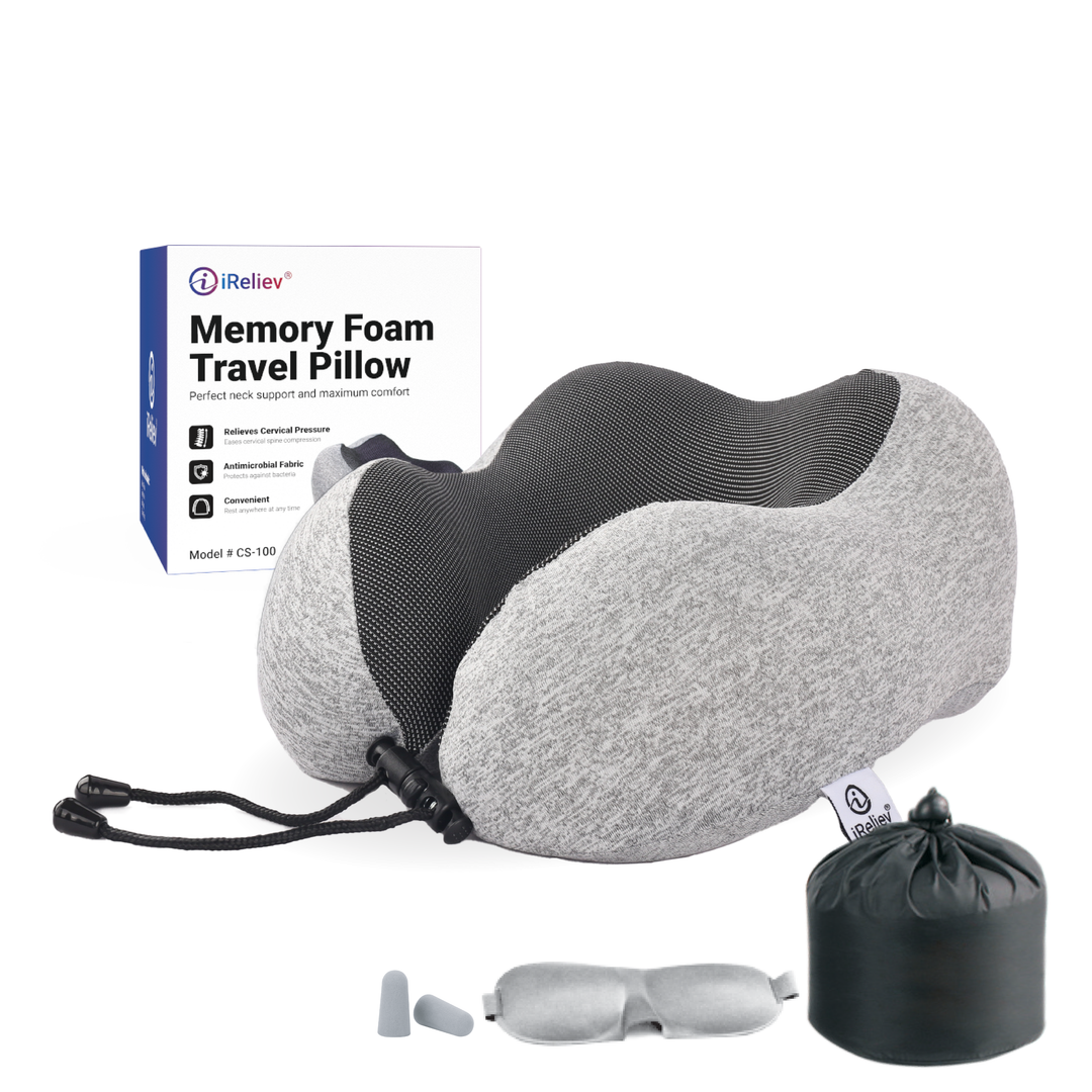 Memory Foam Travel Pillow | Ergonomic Neck Support Pillow
