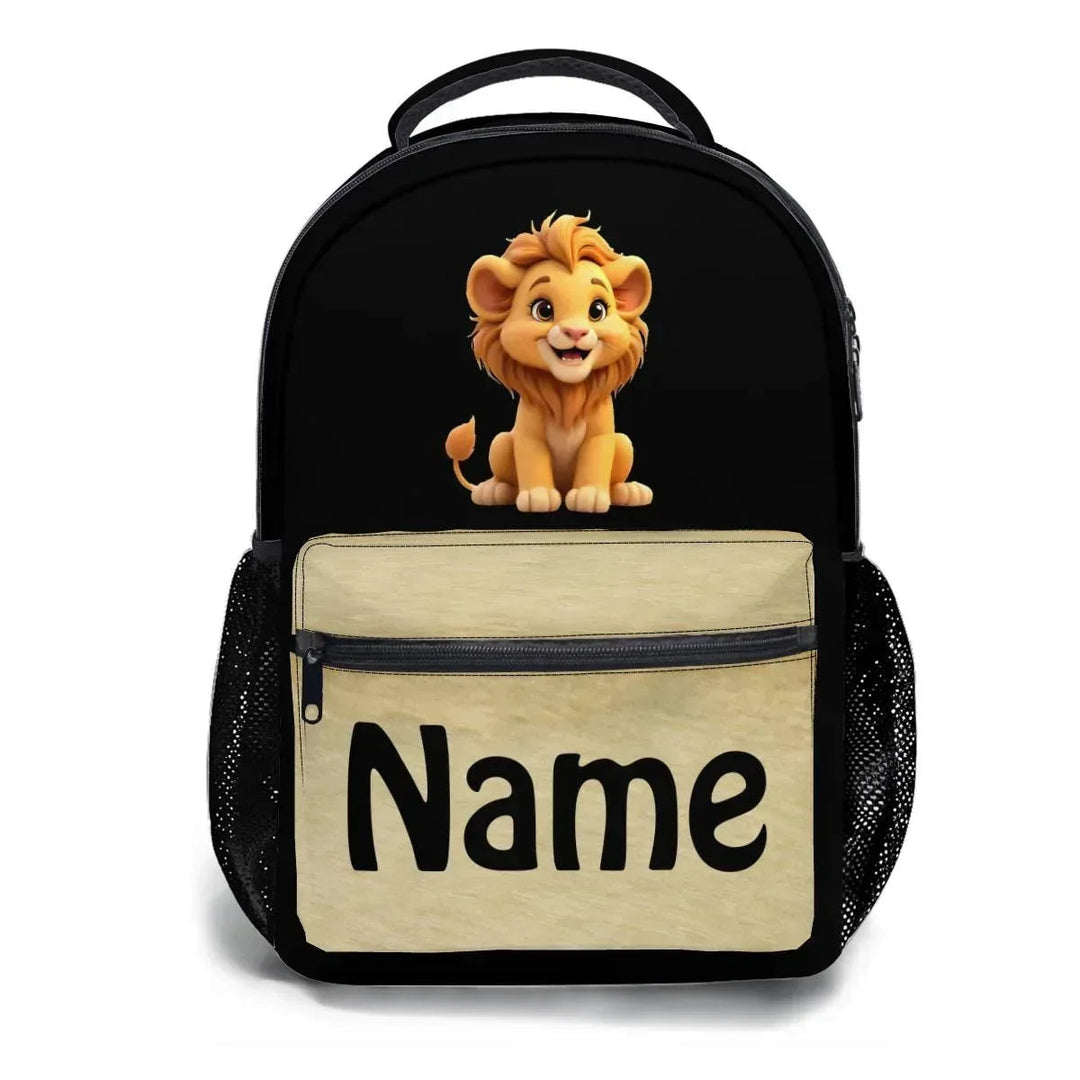 Personalized Lion Kids School Set – Backpack, Lunch Tote & Pen Pouch