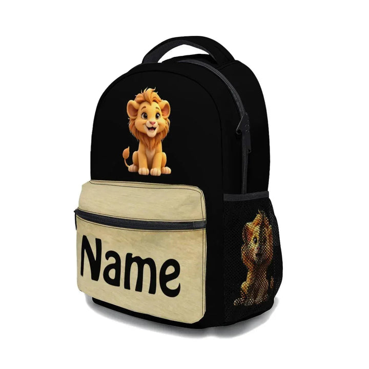 Personalized Lion Kids School Set – Backpack, Lunch Tote & Pen Pouch