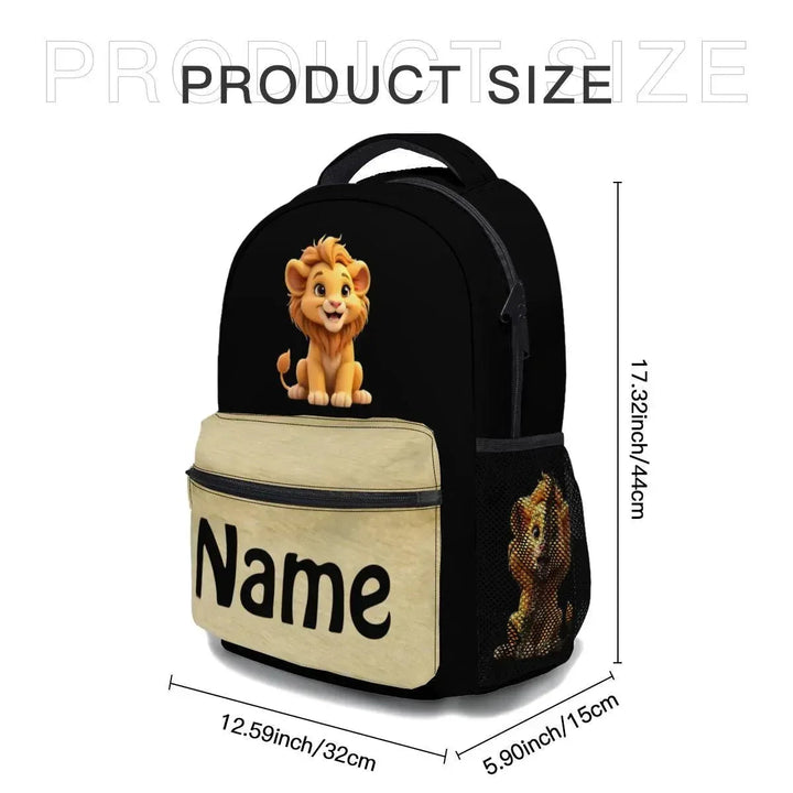 Personalized Lion Kids School Set – Backpack, Lunch Tote & Pen Pouch