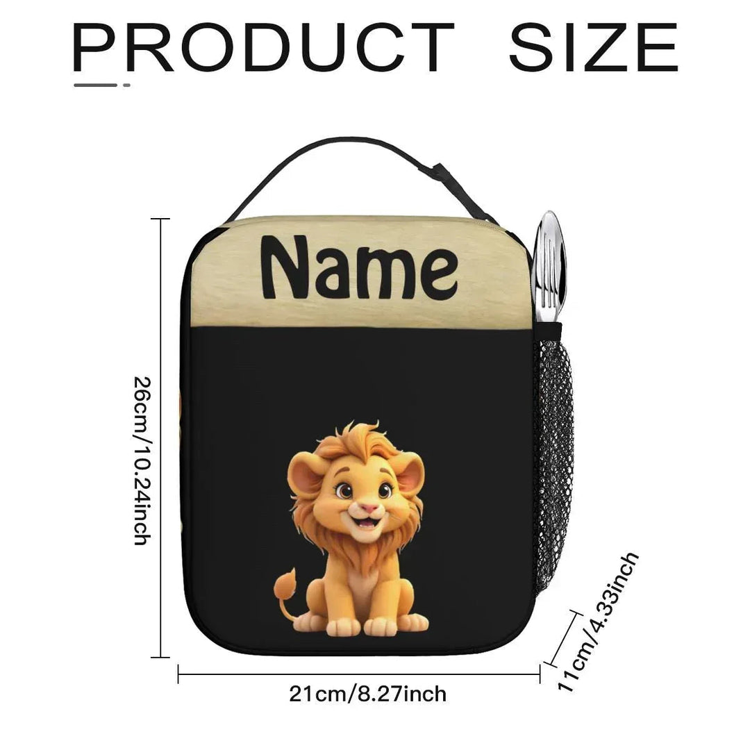 Personalized Lion Kids School Set – Backpack, Lunch Tote & Pen Pouch