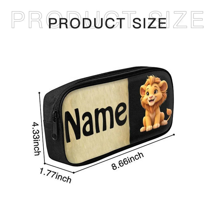 Personalized Lion Kids School Set – Backpack, Lunch Tote & Pen Pouch