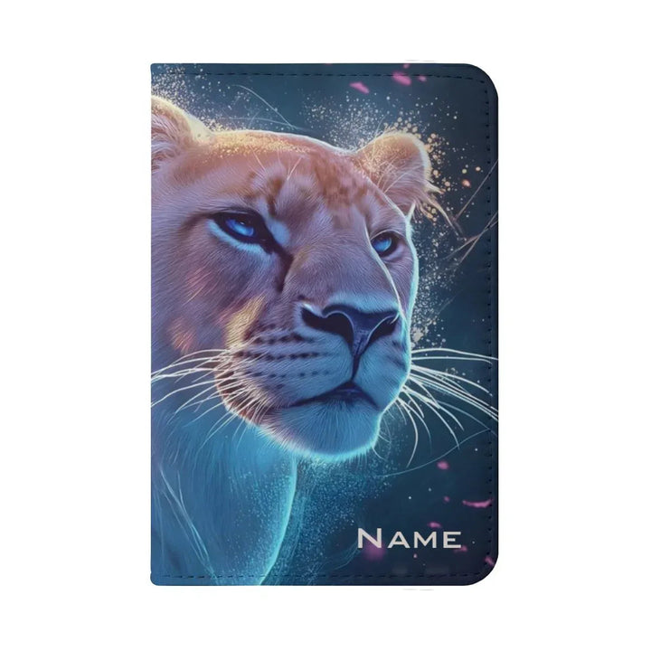 Personalized Galaxy Lion Passport Holder with Name