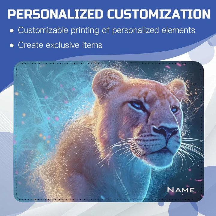 Personalized Galaxy Lion Passport Holder with Name