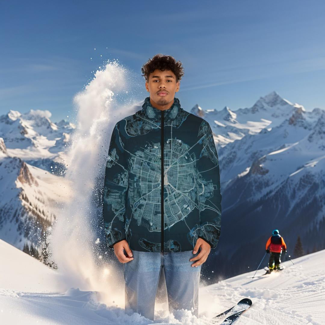 Men's Puffer Jacket  - Maps