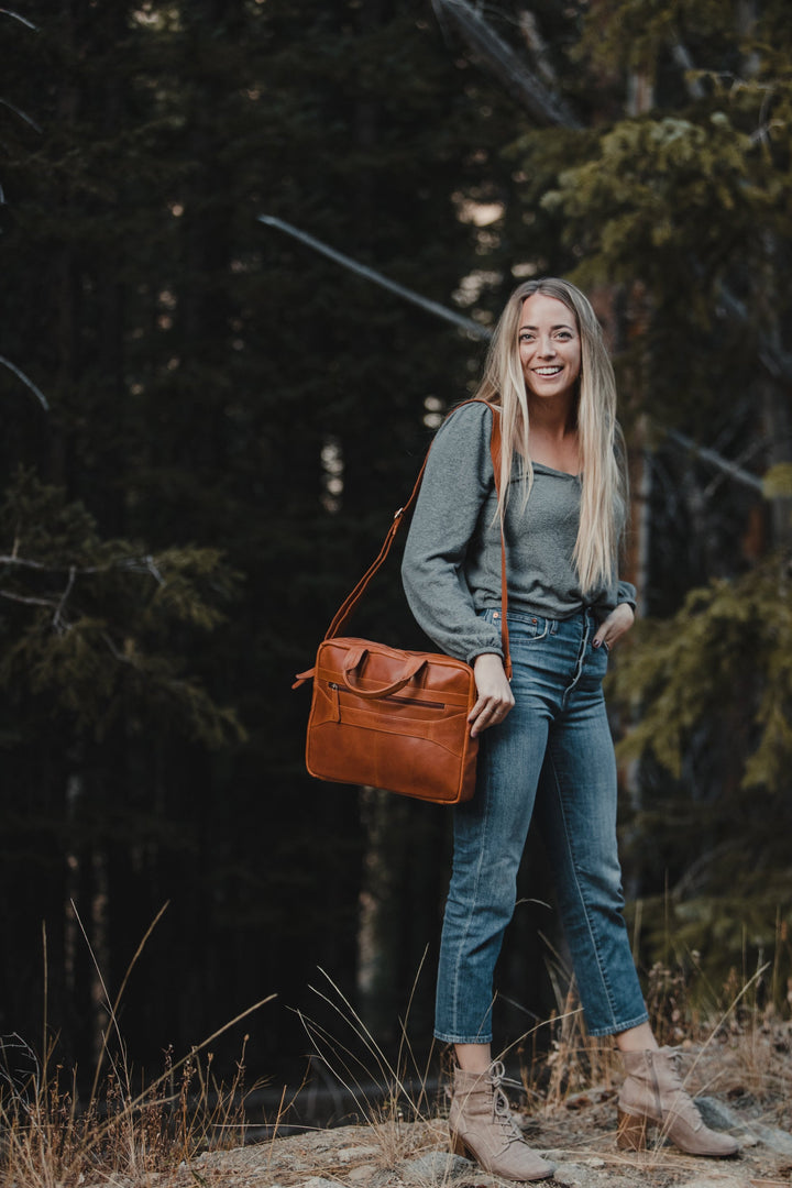 Katmai 13-Inch Leather Laptop Case | Premium Cowhide Briefcase