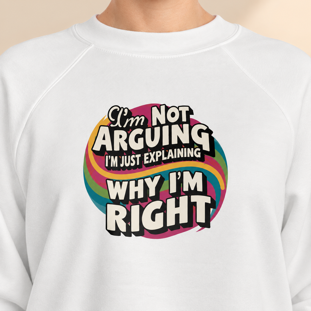 Funny Women's Cropped Fleece Pullover - 'I'm Not Arguing, Just Explaining Why I'm Right'