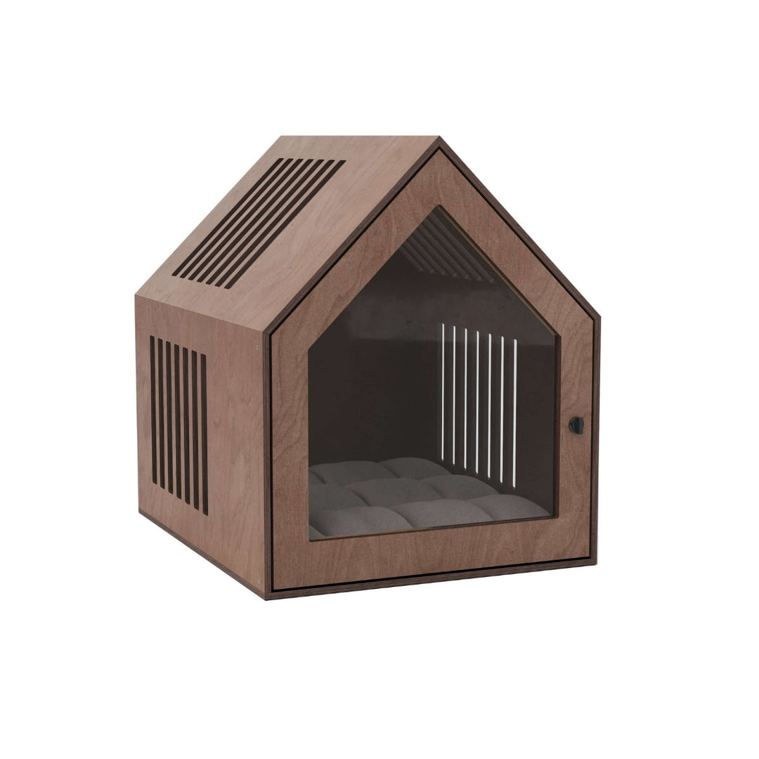Large Indoor Dog House | Wooden Pet House with Optional Door