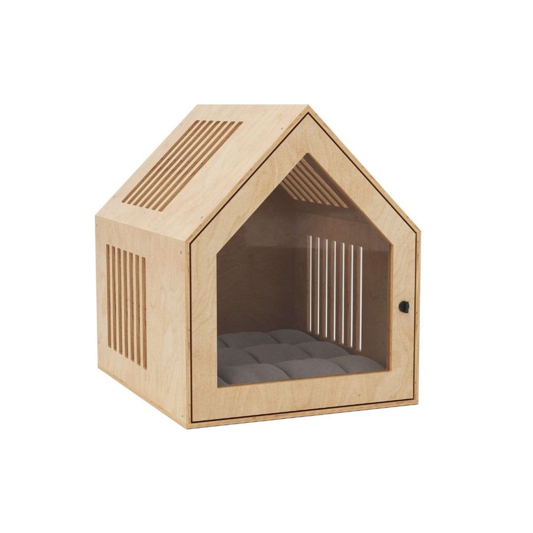 Large Indoor Dog House | Wooden Pet House with Optional Door