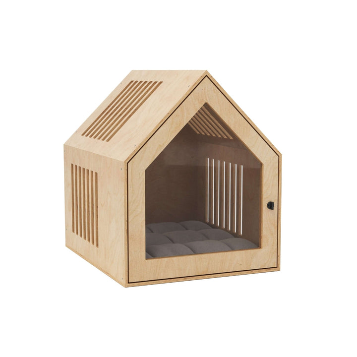 Large Indoor Dog House | Wooden Pet House with Optional Door