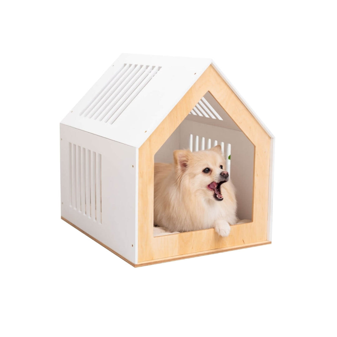 Large Indoor Dog House | Wooden Pet House with Optional Door