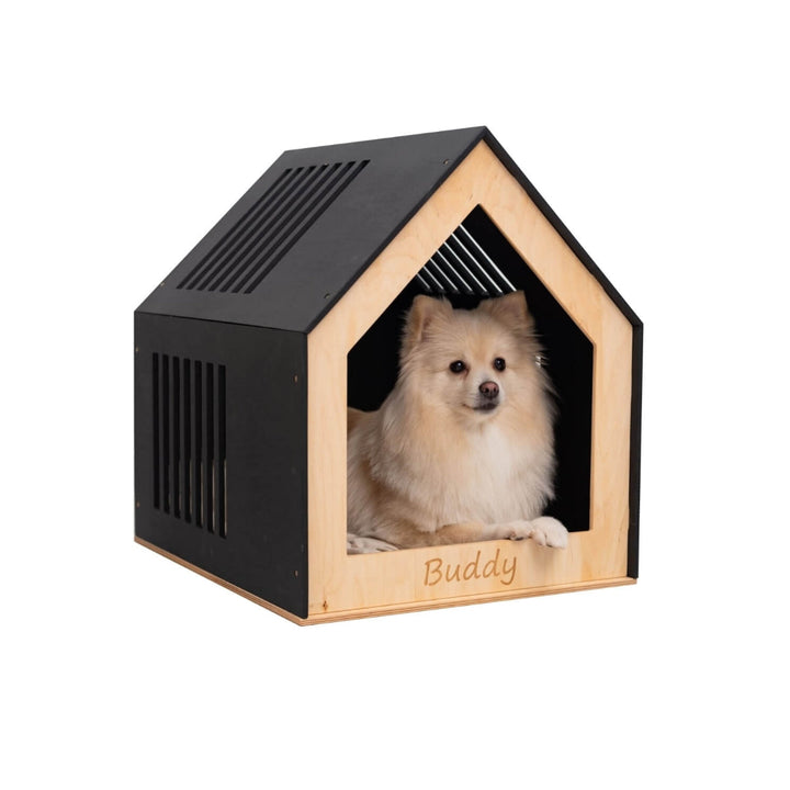 Large Indoor Dog House | Wooden Pet House with Optional Door
