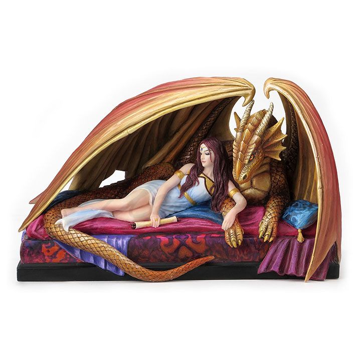 Inner Sanctum Maiden and Dragon Figurine by Anne Stokes