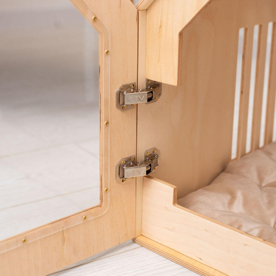 Large Indoor Dog House | Wooden Pet House with Optional Door