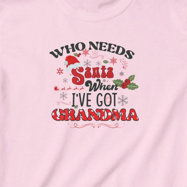 Kids Heavy Cotton™ Tee - Who Needs Santa When I Have Grandma