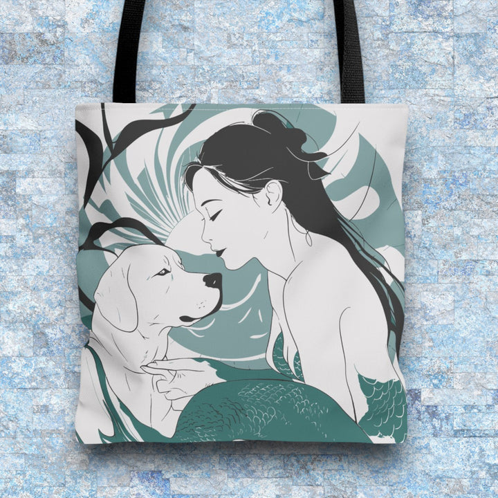 Tote Bag - Japanese Mermaid with Dog