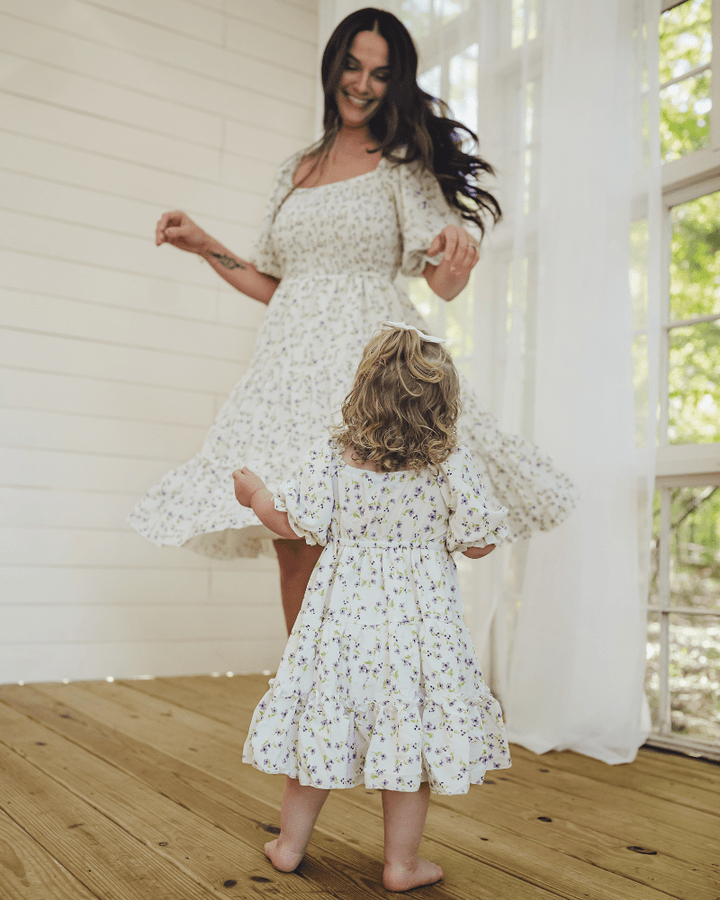 Lavender Floral Mommy & Me Katherine Dress