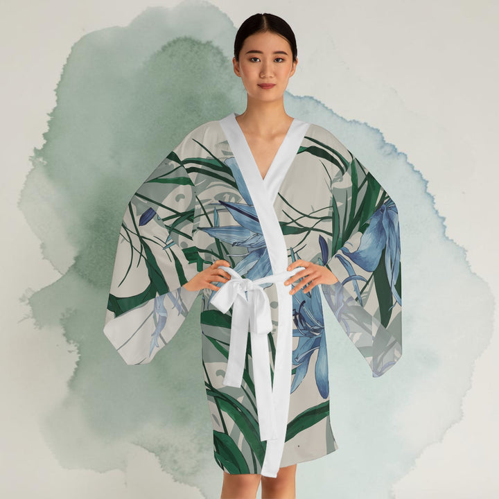 Long Sleeve Kimono Robe - African Lily