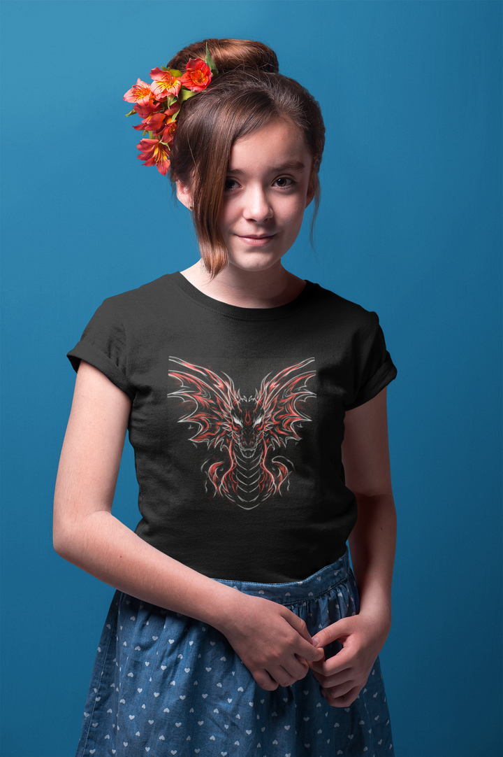 Kids Heavy Cotton™ Tee - Electric Dragon