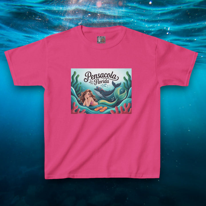 Pensacola Mermaid Kids Heavy Cotton™ Tee - Ocean Design for Young Adventurers
