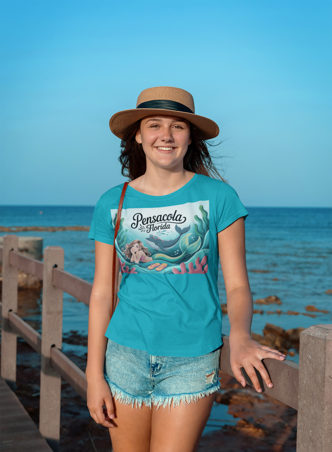 Pensacola Mermaid Kids Heavy Cotton™ Tee - Ocean Design for Young Adventurers