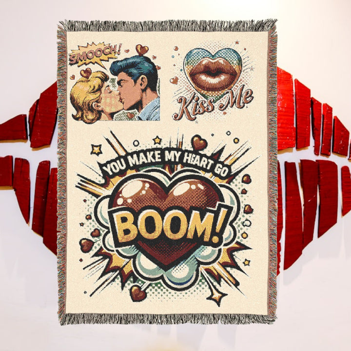 Woven Blanket - Kiss Me