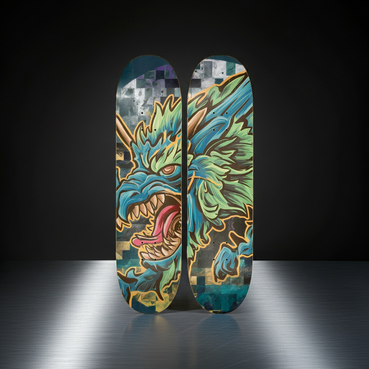 2 Skateboard Series Art - Dragons Roar