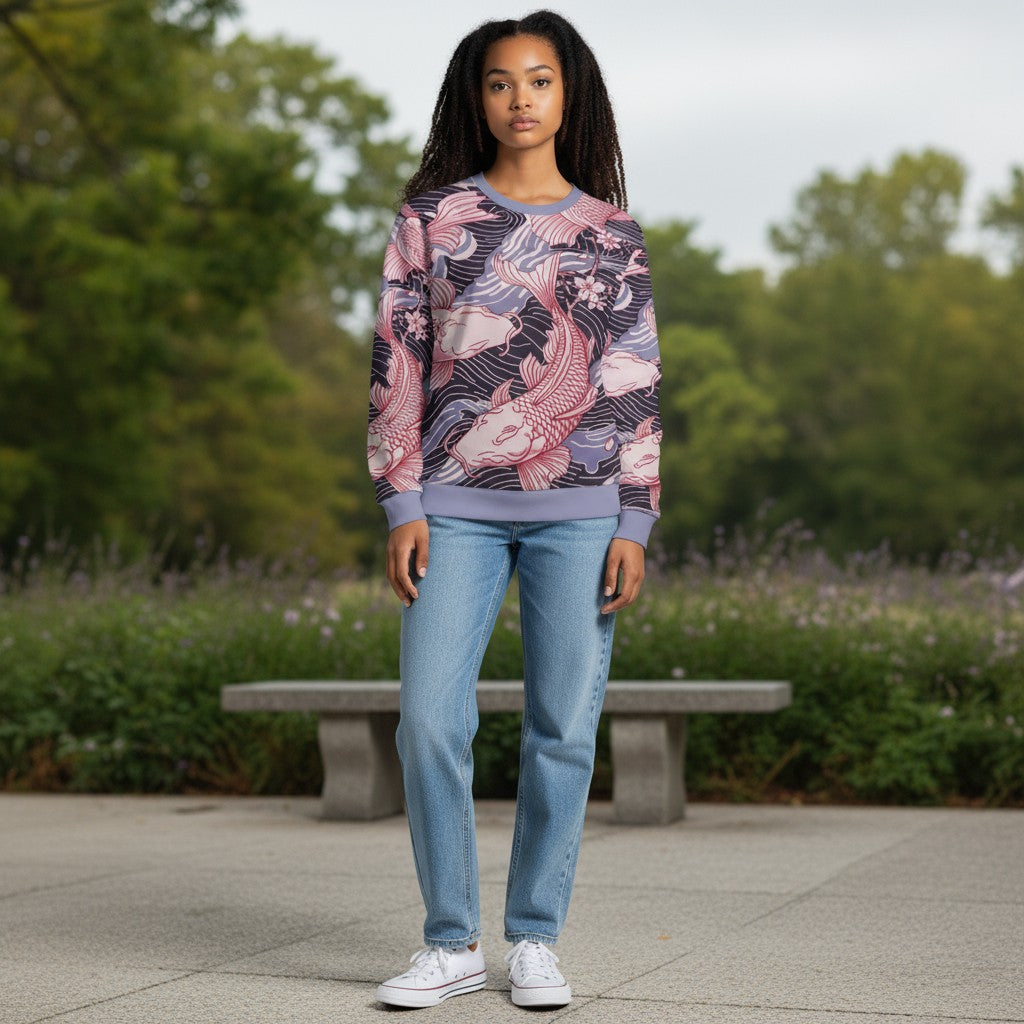 Lightweight Sweatshirt - Koi Fish