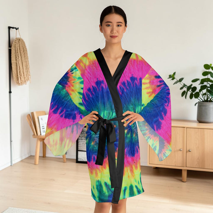 Long Sleeve Kimono Robe - Tie Dye
