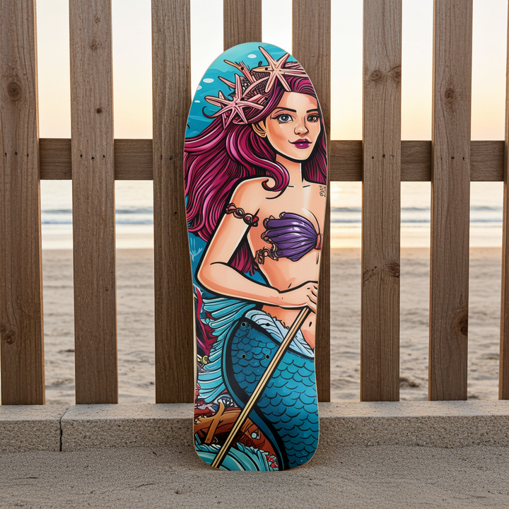 Mermaid Star Skateboard – Celestial Ocean Art Deck