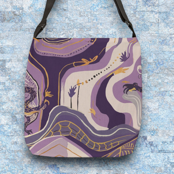Adjustable Tote Bag  - Lavendar Legends