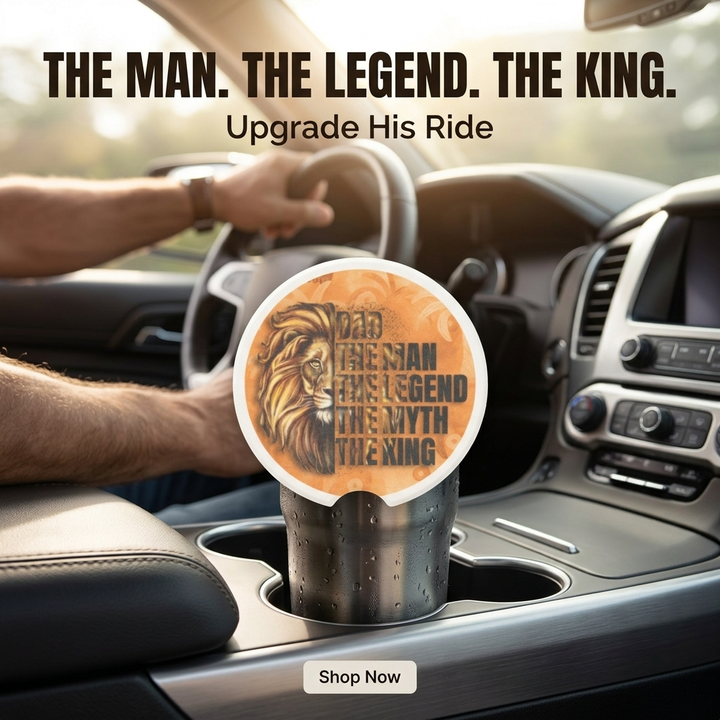 Dad The Man The Legend Car Coaster – Soapstone Gift