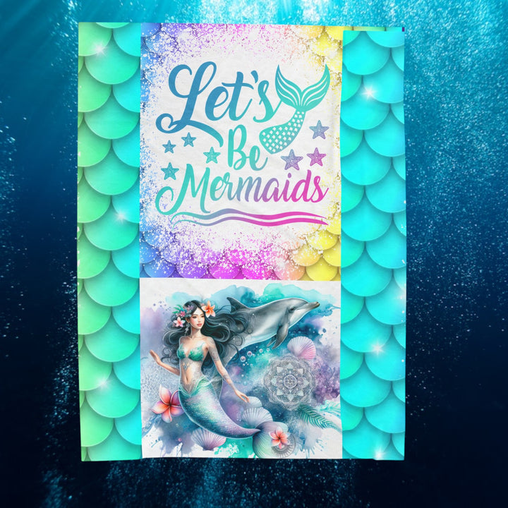 Velveteen Plush Blanket - Let's Be Mermaids