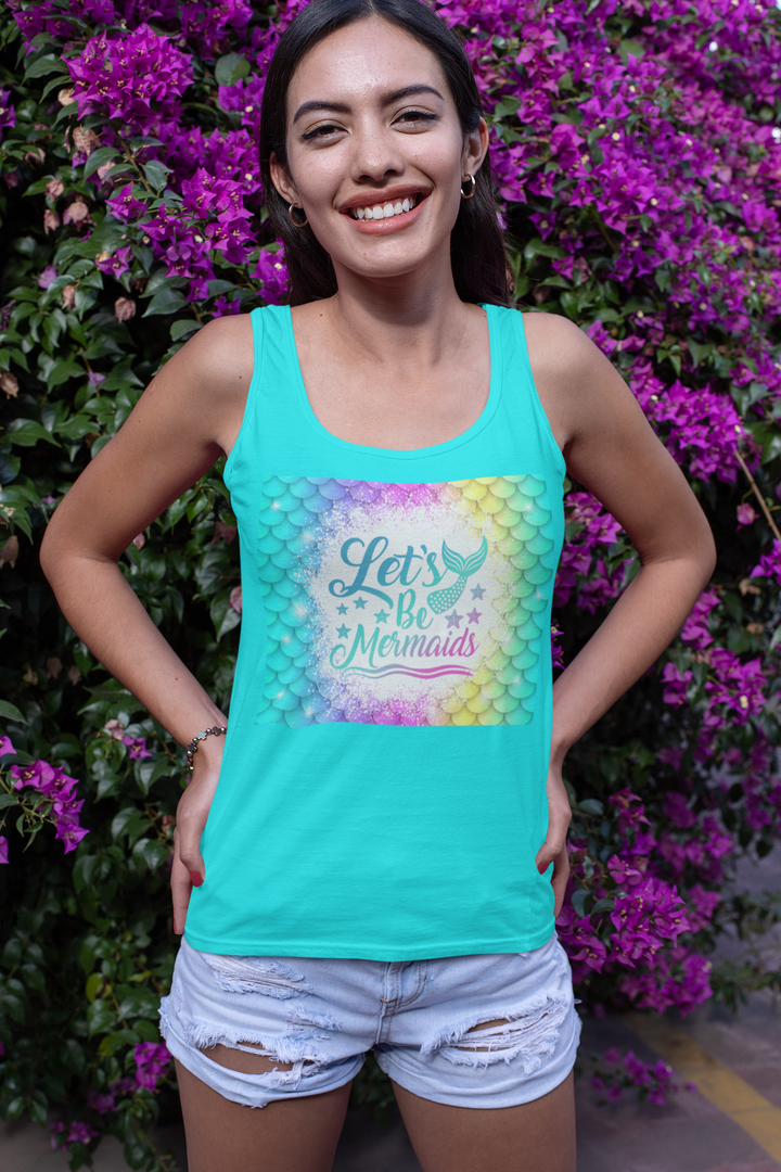 Women's Ideal Racerback Tank - Let's Be Mermaids