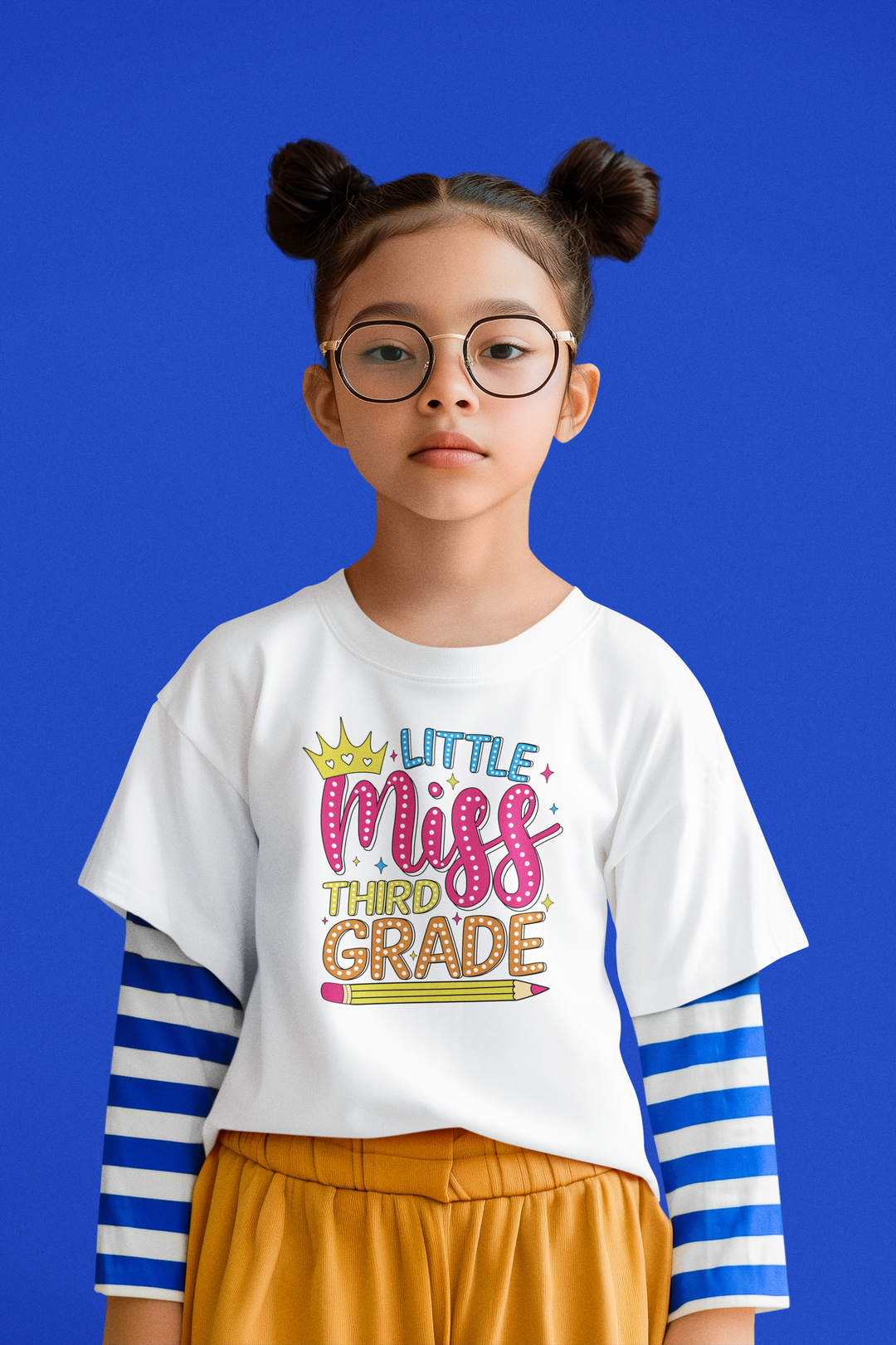 Cute Little Miss Third Grade Youth Tee, Kids Birthday Gift, Back to School Outfit