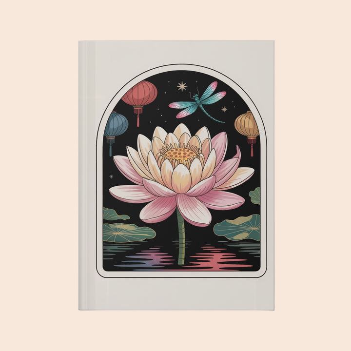 Peaceful Lotus Hardcover Journal – Matte Finish Notebook for Writing & Mindfulness