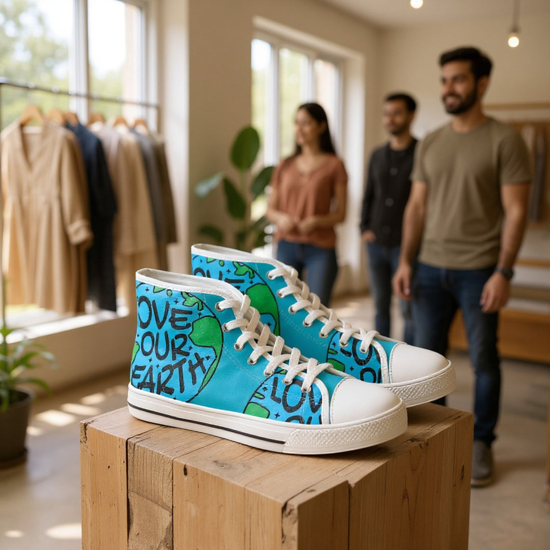 High Top Sneakers - Love Our Earth Women's Shoes