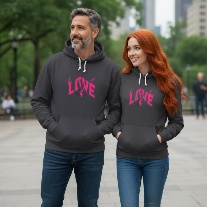 Unisex Lightweight Hooded Sweatshirt - LOVE