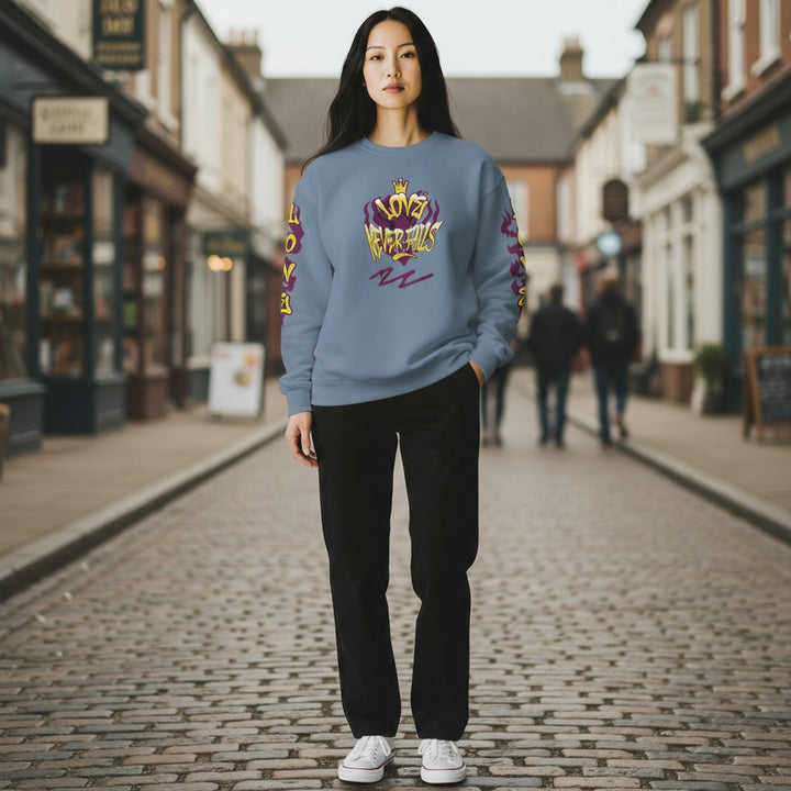 Unisex Lightweight Crewneck Sweatshirt - Love Never Fails