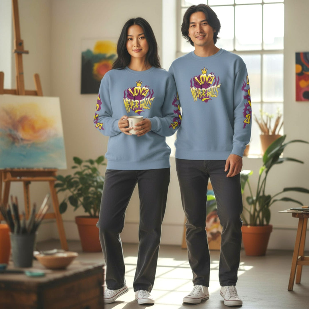 Unisex Lightweight Crewneck Sweatshirt - Love Never Fails