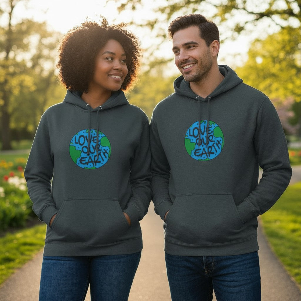 Unisex Midweight Softstyle Fleece Hoodie - Love Our Earth