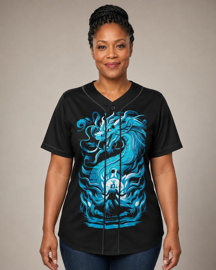 Women's Baseball Jersey - Majestic Dragon