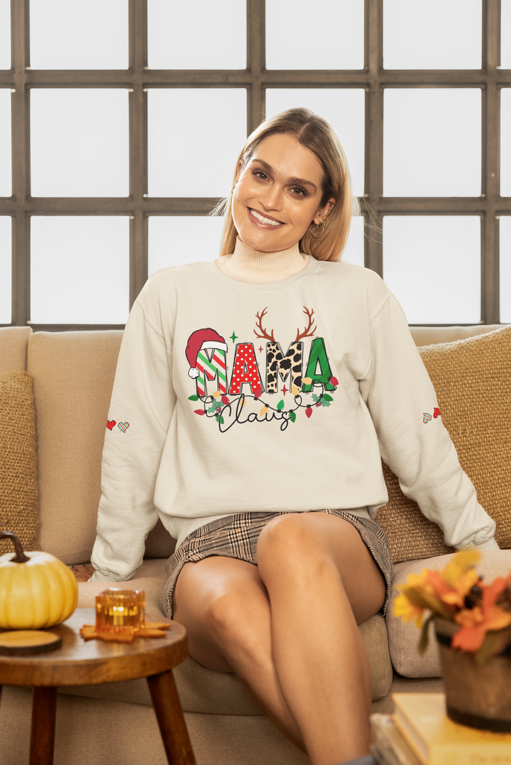 Mama Claus - Women's Lightweight Crewneck Sweatshirt