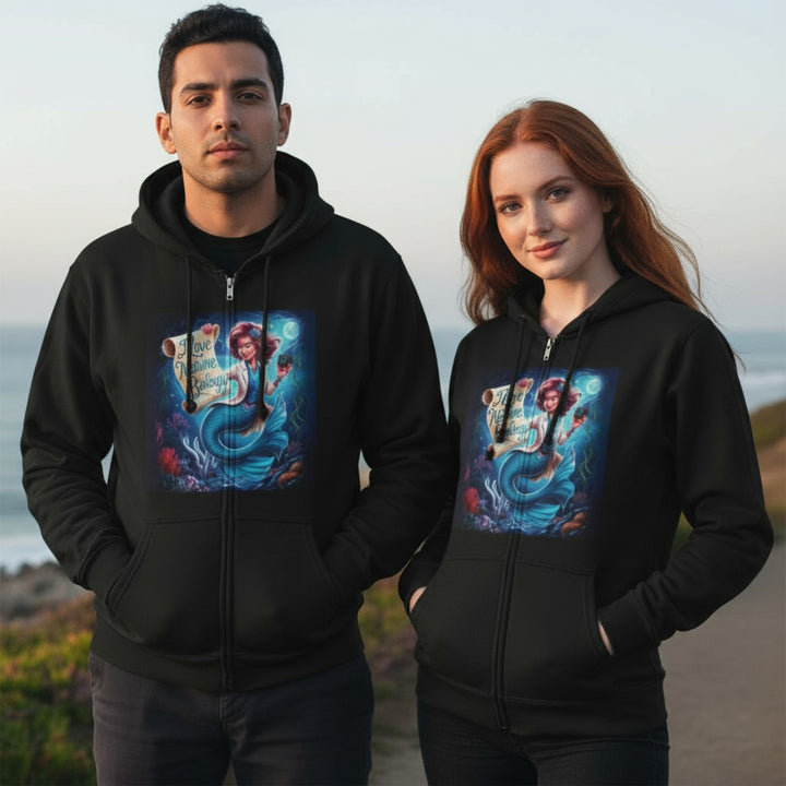 I Love Marine Biology - Unisex Heavy Blend™ Full Zip Hooded Sweatshirt