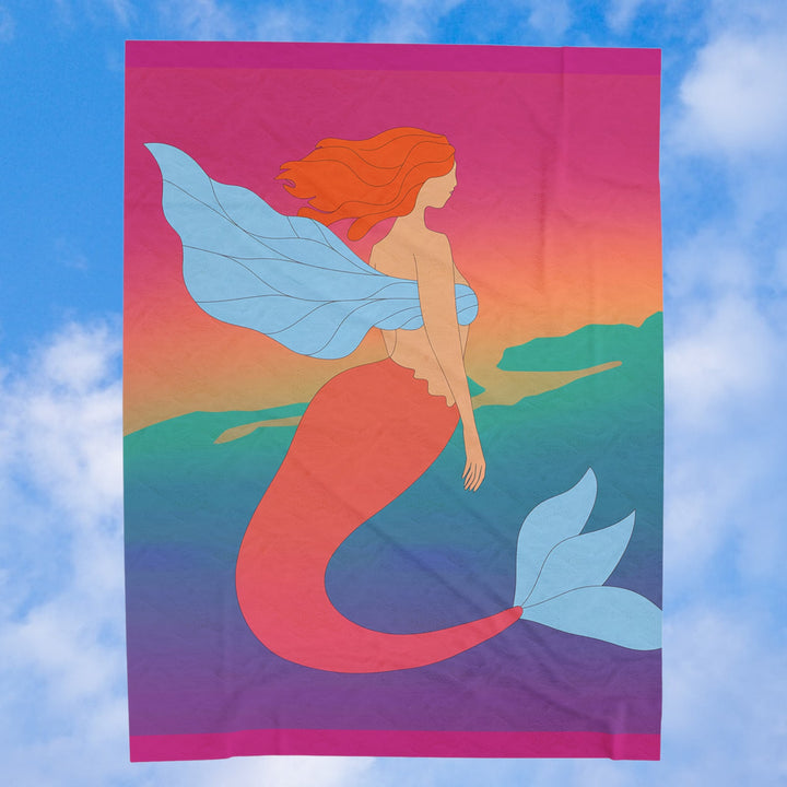 Plush Blanket - Mermaid Angel Design
