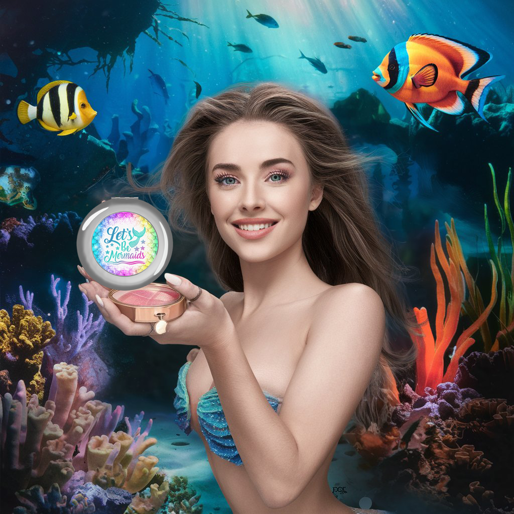 Compact Travel Mirror - Let's Be Mermaids