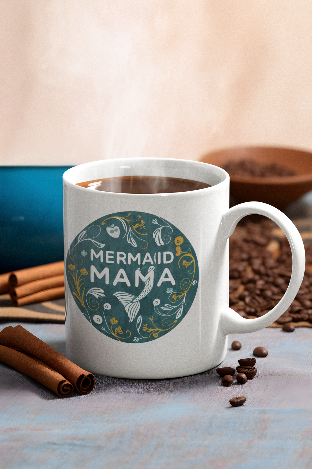 Black Coffee Mug, 11oz - Mermaid Mama