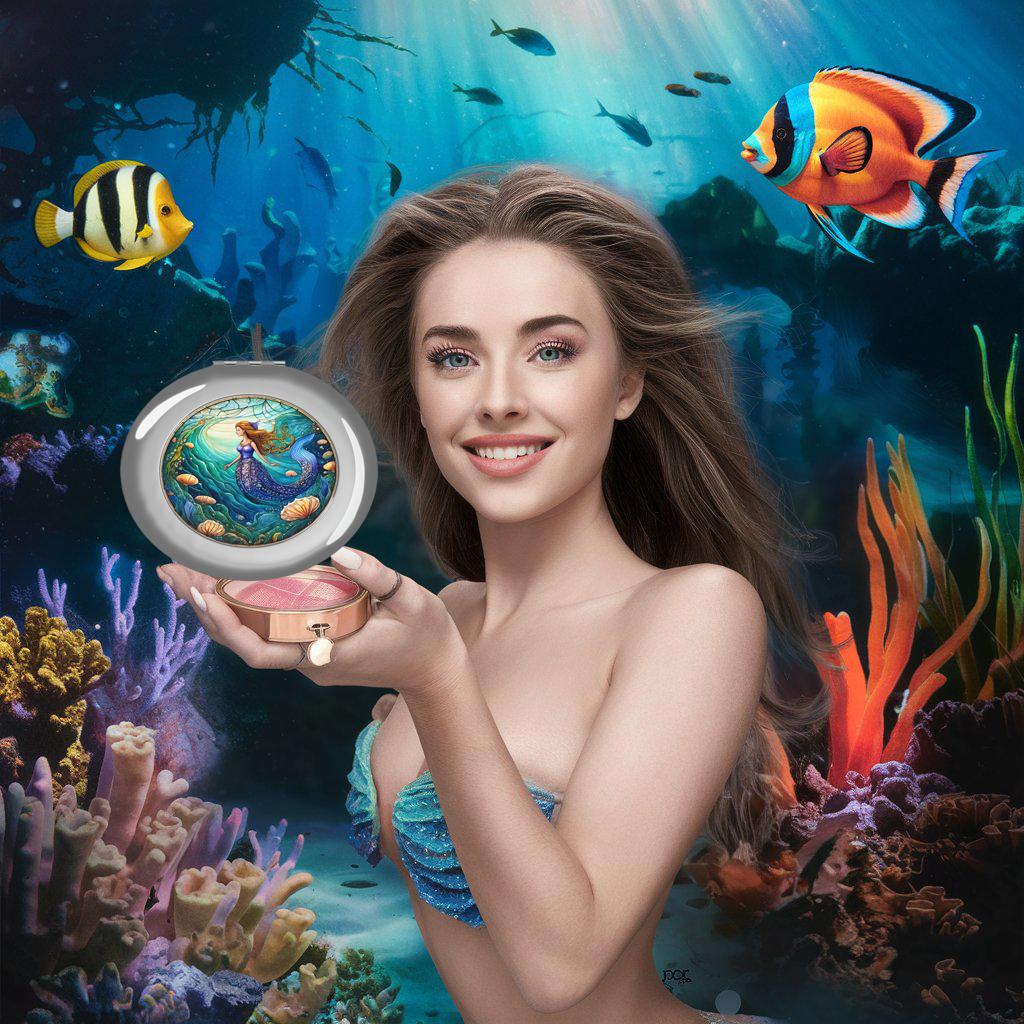 Compact Travel Mirror - Mermaid Life