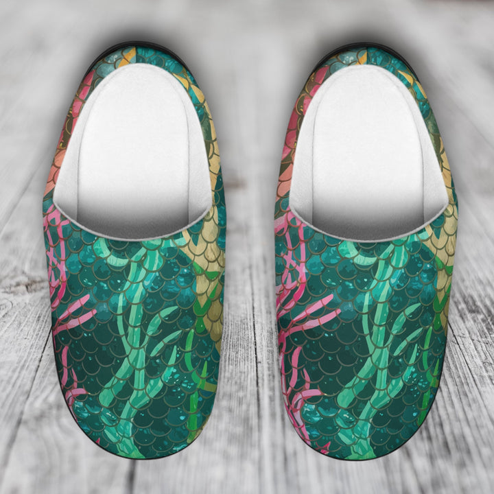 Women's Indoor Slippers - Mermaid Scale Net