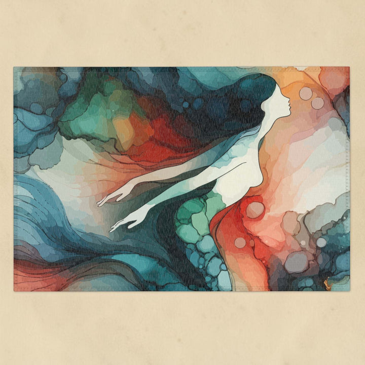 Watercolor Mermaid Area Rug